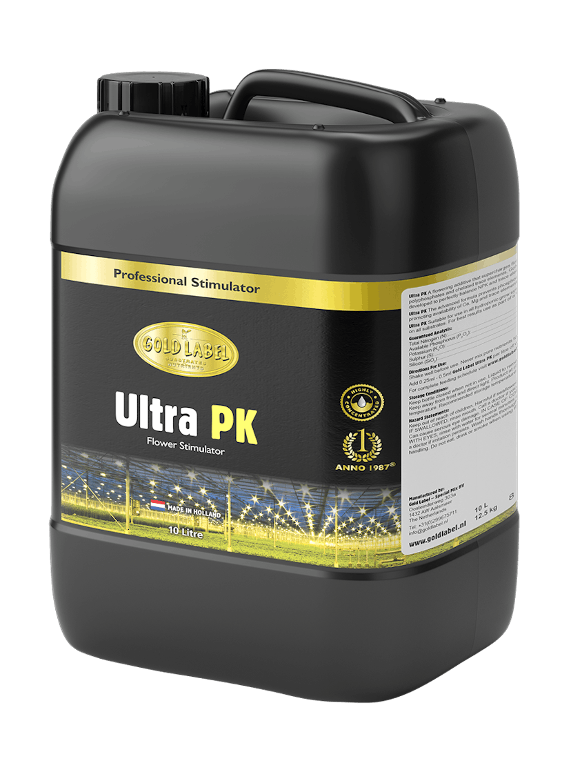 Black 10 Litre bottle of Gold Label Ultra PK