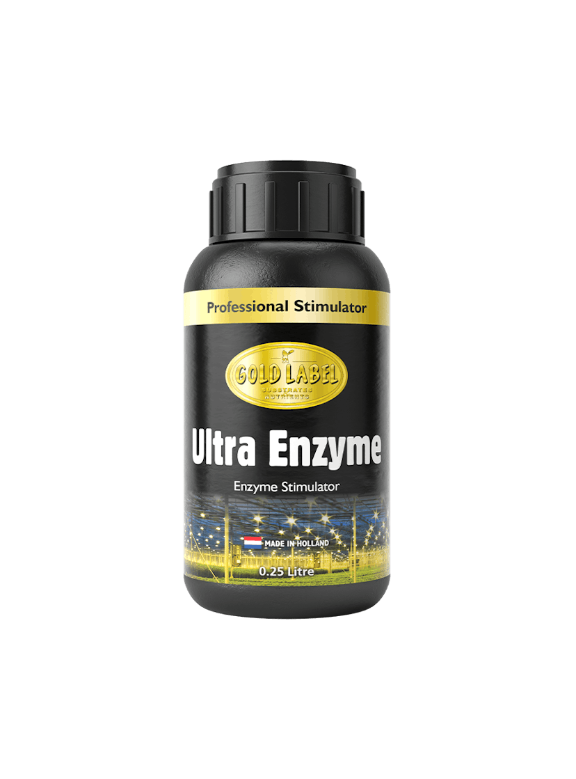 Black 250ml bottle of Gold Label Ultra Enzyme