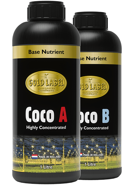2 black bottles of Gold Label Coco A and Coco B