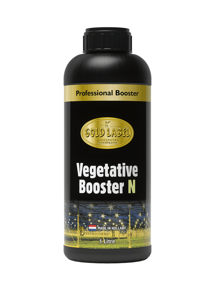 Black 1 Litre bottle of Gold Label Vegetative Booster N