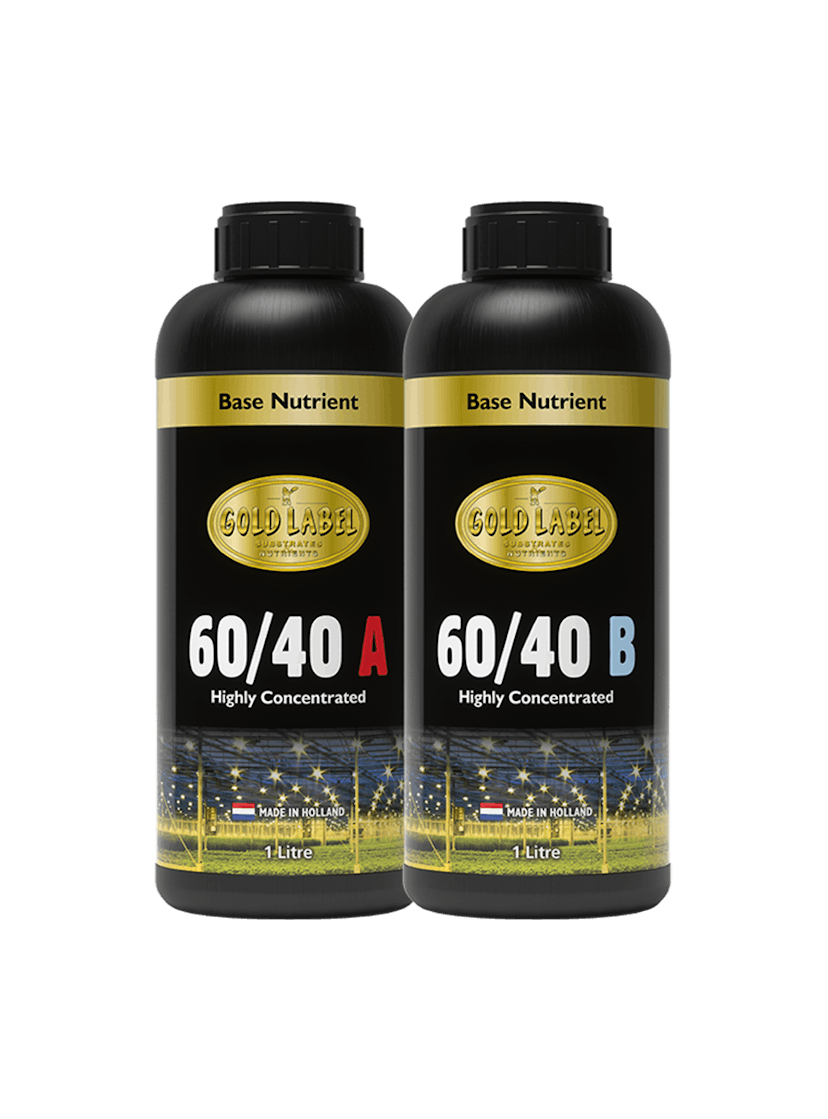 2 black 1 Litre bottles of Gold Label 60/40 A and 60/40 B